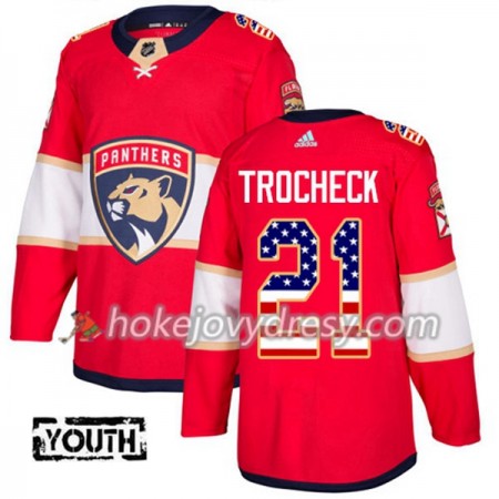 Dětské Hokejový Dres Florida Panthers Vincent Trocheck 21 2017-2018 USA Flag Fashion Černá Adidas Authentic